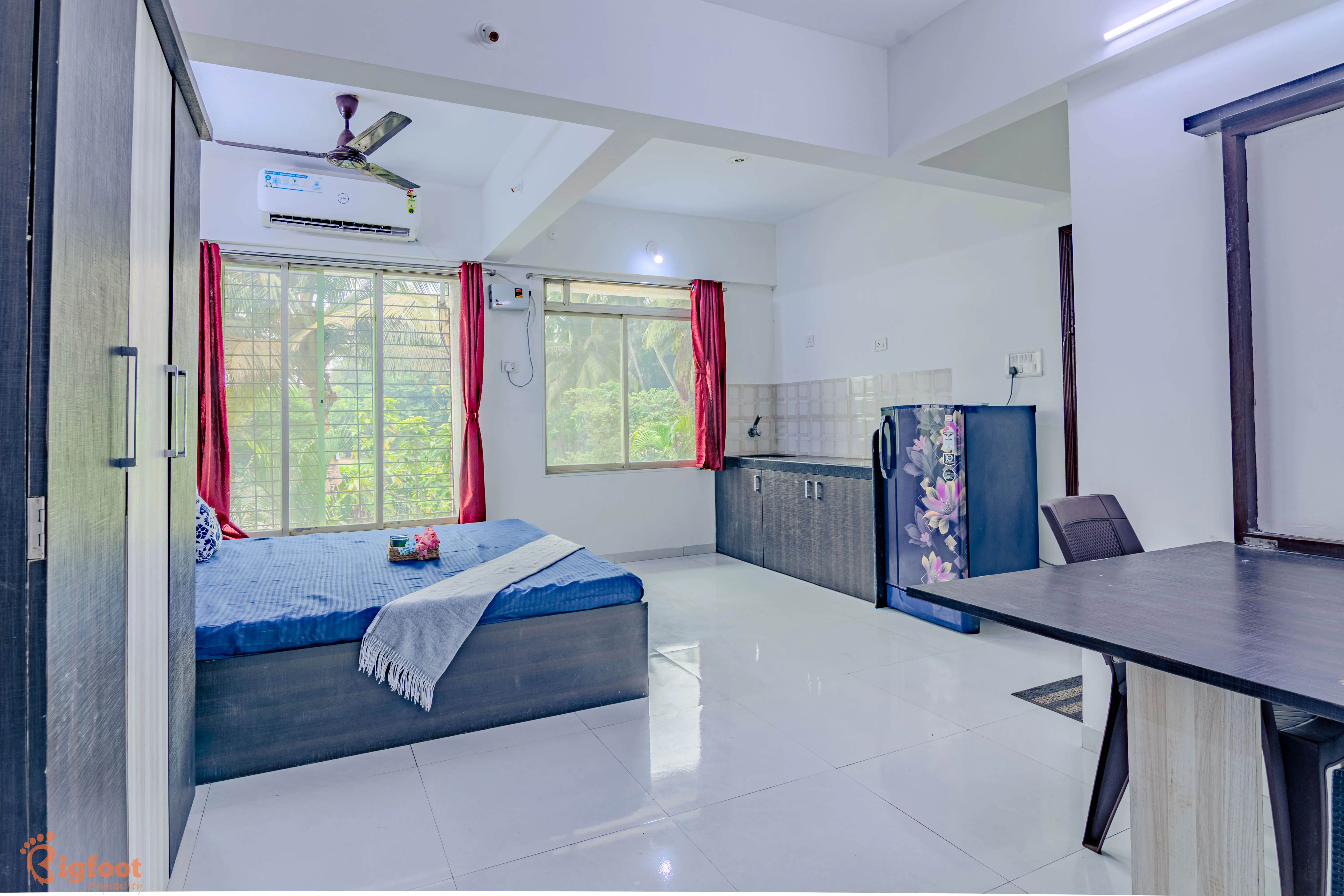 Swimming pool and amenities at The Bliss Palm Alibaug